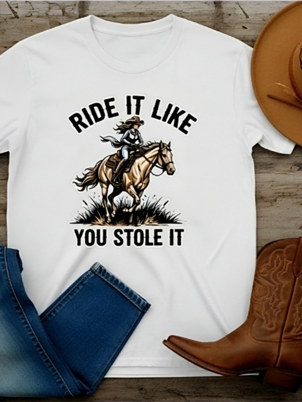 Ride It Like You Stole It — Western Graphic Tee for the Wild at Heart - Picture 15 of 16